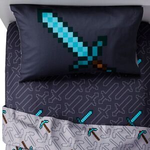 Minecraft -  4pc Full Sheet Set Gray Gray